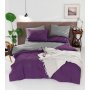 L`ESSENTIEL MAISON Ranforce posteljina (200x220) Cift Yonlu Purple Grey - slika 1