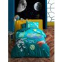 L`ESSENTIEL MAISON Ranforce posteljina (160x220) Little Astronaut Turquoise - slika 1