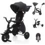 Coccolle Qplay Nova Tricikl - Crni - slika 1