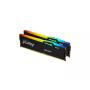 KINGSTON DIMM DDR5 32GB (2x16GB kit) 6400MHz KF564C32BBEAK2-32 Fury Beast Black RGB EXPO - slika 1