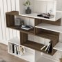 HANAH HOME Polica za knjige Marla White Walnut - slika 4