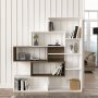 HANAH HOME Polica za knjige Marla White Walnut - slika 2