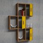 HANAH HOME Zidna polica Flora Walnut Yellow - slika 3