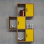 HANAH HOME Zidna polica Flora Walnut Yellow - slika 4