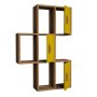 HANAH HOME Zidna polica Flora Walnut Yellow - slika 1