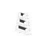 HANAH HOME Zidna polica Buzim Walnut Black - slika 4