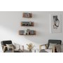 HANAH HOME Zidna polica Buzim Walnut Black - slika 2