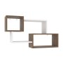 HANAH HOME Zidna polica Ayder Walnut White - slika 1