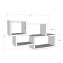 HANAH HOME Zidna polica Ayder Walnut White - slika 3