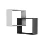 HANAH HOME Zidna polica Ring White Anthracite - slika 1