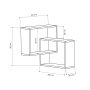 HANAH HOME Zidna polica Ring White Anthracite - slika 3
