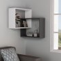 HANAH HOME Zidna polica Ring White Anthracite - slika 2