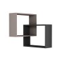 HANAH HOME Zidna polica Ring Light Mocha Anthracite - slika 1