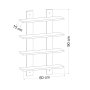 HANAH HOME Zidna polica Laurel White - slika 4
