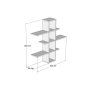 HANAH HOME Zidna polica Ardo Walnut White - slika 5