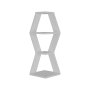 HANAH HOME Zidna polica Sablor Corner White - slika 1