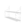 HANAH HOME Zidna polica Seramoni 2'li Shiny White - slika 1