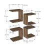 HANAH HOME Zidna polica Base Sapphire Oak - slika 4