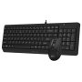 A4 TECH F1512S FSTYLER USB YU crna tastatura + USB crni miš - slika 3
