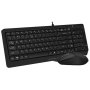 A4 TECH F1512S FSTYLER USB YU crna tastatura + USB crni miš - slika 4