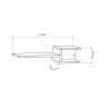 HANAH HOME Zidna polica Fork White - slika 3