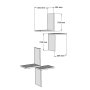 HANAH HOME Zidna polica Face White - slika 4