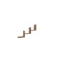 HANAH HOME Zidna polica Mist Walnut - slika 1