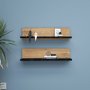 HANAH HOME Zidna polica Shelf Black - slika 4