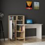 HANAH HOME Radni sto Bugra White Oak - slika 2