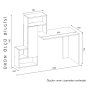 HANAH HOME Radni sto Irmak White Anthracite - slika 5