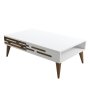 HANAH HOME Sto za dnevnu sobu Valensiya Walnut White - slika 1