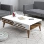 HANAH HOME Sto za dnevnu sobu Valensiya Walnut White - slika 2