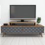 HANAH HOME TV polica City Walnut Chalcedony - slika 4