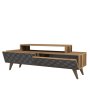 HANAH HOME TV polica City Walnut Chalcedony - slika 1