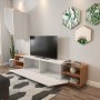 HANAH HOME TV polica Zebra White Teak - slika 3