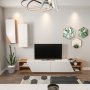 HANAH HOME TV polica Zebra White Teak - slika 2