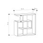 HANAH HOME Pomoćni stočić Saly Sonoma Oak White - slika 3