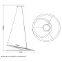 HOME LIGHT Vesta 463 LED visilica crna - slika 4