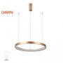 DAWN Vesta 355 LED visilica brušeno zlato - slika 1