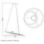 HOME LIGHT Vesta 464 LED visilica bela - slika 2