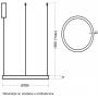 DAWN Vesta 366 LED visilica crna - slika 2