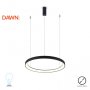 DAWN Vesta 366 LED visilica crna - slika 1