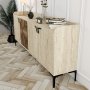 HANAH HOME Komoda Venedik Walnut Travertine - slika 5
