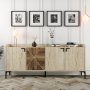 HANAH HOME Komoda Venedik Walnut Travertine - slika 2
