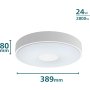 PHILIPS Coiner 24W 40K plafonjera bela - slika 3