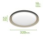 PHILIPS Pebblo UE SS 10W 27K plafonjera crna - slika 4