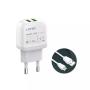 LDNIO A2219 2xUSB kućni punjač sa micro USB kablom - slika 1