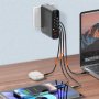 LDNIO A6140C GaN 140W 6x USB Kućni punjač sa USB C kablom crni - slika 3