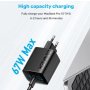 ANKER 336 kućni punjač bez kabla od 67W USB-A/USB-C, Crni (A2674G11) - slika 2