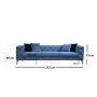 Atelier del Sofa Sofa trosed Como 3 Seater Blue - slika 4